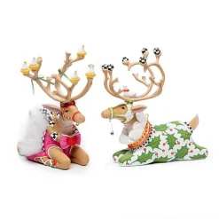 Patience Brewster Dash Away Sitting Dancer Reindeer Figure