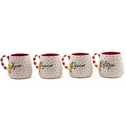 Patience Brewster Dash Away Reindeer Mugs, Set of 4