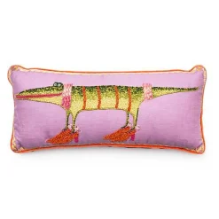 Patience Brewster Gloria Alligator Lumbar Pillow
