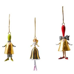 Patience Brewster Mini Bell Ornaments, Set of 3
