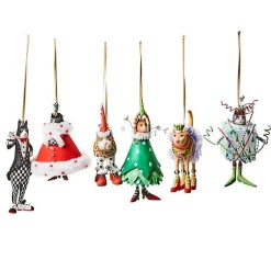 Patience Brewster Mini Cat Ornaments, Set of 6