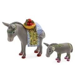 Patience Brewster Nativity Mother  Baby Donkey Mini Figures