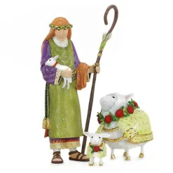 Patience Brewster Nativity Shepherd  Sheep Figures