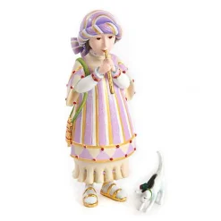Patience Brewster Nativity Piping Girl with Kitten Figures