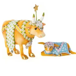 Patience Brewster Nativity Cow  Calf Mini Figures