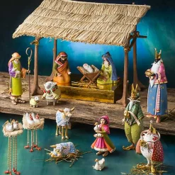 Patience Brewster Nativity Girl with Duck Figures