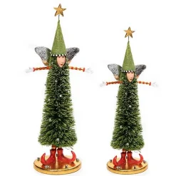 Patience Brewster Sisal Angel Tree Figures, Set of 2