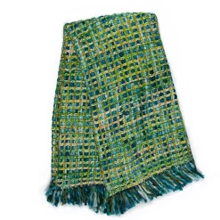 Peacock Basket Weave Throw