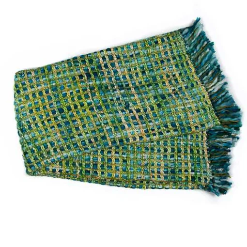 Peacock Basket Weave Throw