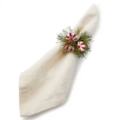 Peppermint  Pine Napkin Rings, Set of 4