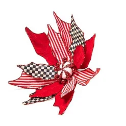 Peppermint Poinsettia Clip