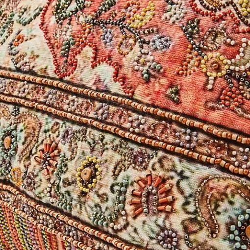 Persian Beaded Lumbar Pillow