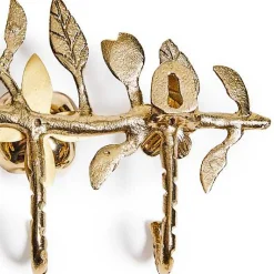 Petal Small Gold Wall Hook Rack