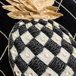 Pineapple Black Pillow