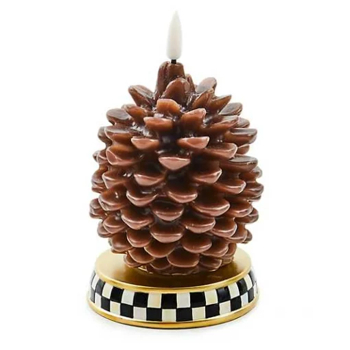 Pinecone Short Flameless Candle