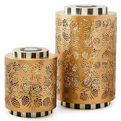 Pinecone Short Solar Lantern