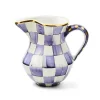 Plum Check Ceramic Creamer