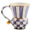 Plum Check Ceramic Mug