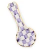 Plum Check Ceramic Spoon Rest