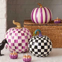Plum Check Large Pumpkin