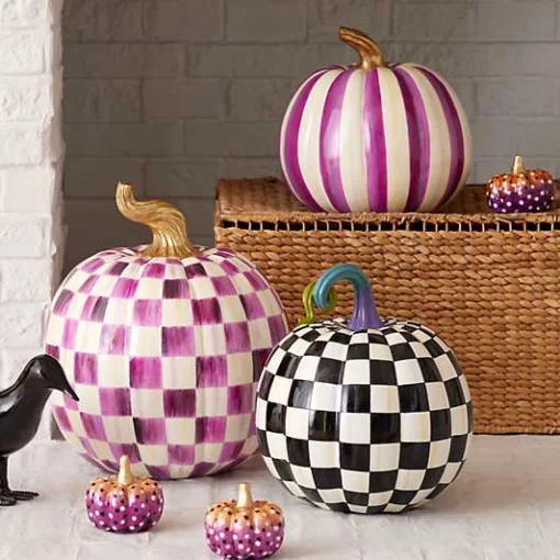 Plum Check Large Pumpkin
