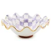 Plum Check Medium Ceramic Fluted Serving Bowl