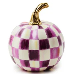 Plum Check Mini Pumpkin