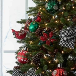 Poinsettia Beaded Ornament