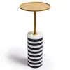 Priorities Round Stripe Side Table