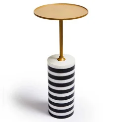 Priorities Round Stripe Side Table
