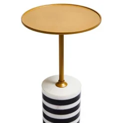 Priorities Round Stripe Side Table
