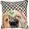 Puppy Dot Throw Pillow