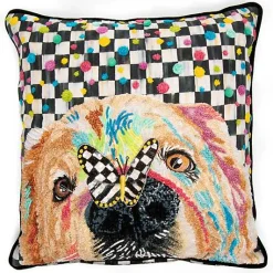 Puppy Dot Throw Pillow