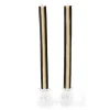 Quatro Black  Ivory Dinner Candles, Set of 2