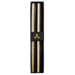 Quatro Black  Ivory Dinner Candles, Set of 2