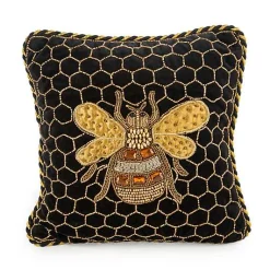 Queen Bee Black Throw Pillow
