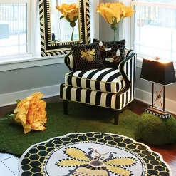 Queen Bee Black Throw Pillow