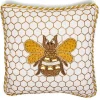 Queen Bee Ivory Throw Pillow