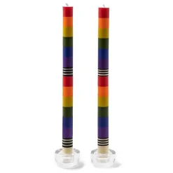 Rainbow Dinner Candles, Set of 2