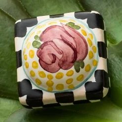 Rose Petit Four Square Knob