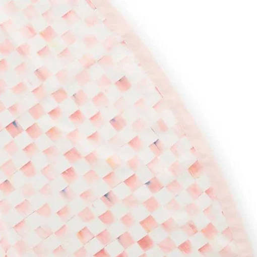 Rosy Check 90 Round Table Topper