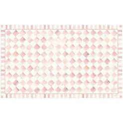 Rosy Check 3' x 5' Floor Mat