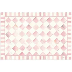Rosy Check 2' x 3' Floor Mat