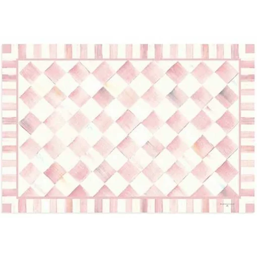 Rosy Check 2' x 3' Floor Mat