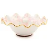 Rosy Check Ceramic Fluted Breakfast Bowl