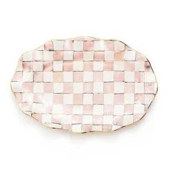 Rosy Check Ceramic Serving Platter