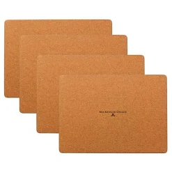 Rosy Check Cork Back Placemats, Set of 4