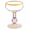 Rosy Check Coupe Glass