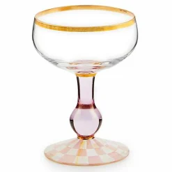 Rosy Check Coupe Glass