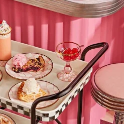 Rosy Check Coupe Glass
